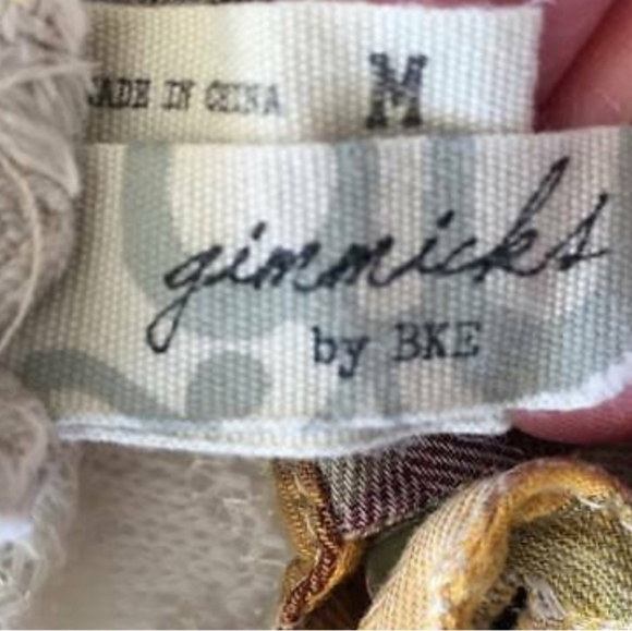 Gimmicks Vintage Western Yellow Plaid Back Chevron Lace button Down Shirt Size M - Picture 8 of 9